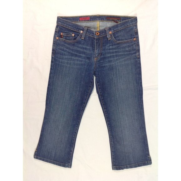 AG Adriano Goldschmied THE ANGEL Crop Capri Jeans Sz. 27 EUC - Picture 1 of 11